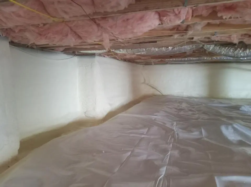Crawl space encapsulation with closed-cell spray foam for Attic Insulation in Clarinda